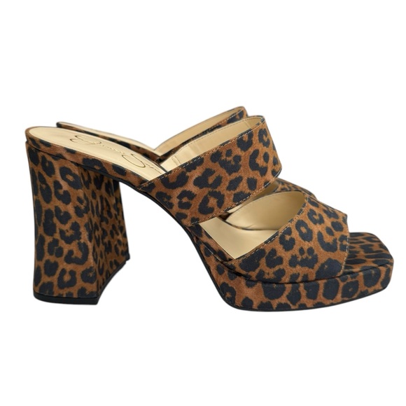 Jessica Simpson Kurvia Leopard Print Platform Heels - Picture 1 of 9
